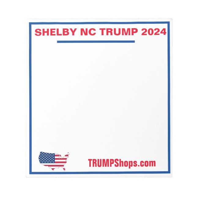SHELBY NC TRUMP 2024-Anteckningsblock Anteckningsblock (Framsida)