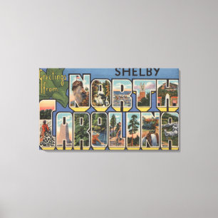 Shelby North Carolina - stora brevplatser Canvastryck