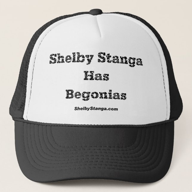 Shelby Stanga har Begoniaslocket Truckerkeps (Framsida)