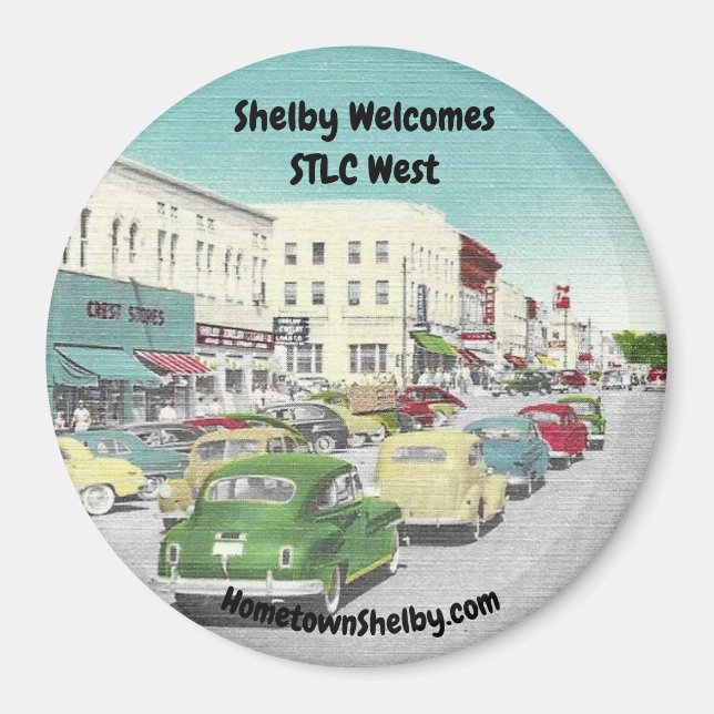 Shelby Welcome STLC Väster Magnet (Framsidan)