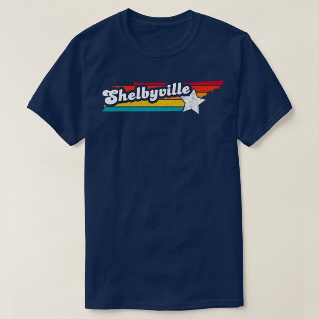 Shelbyville Tennessee Vintage Distress Souvenir T Shirt (Design framsida)