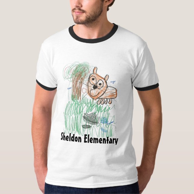 Sheldon elementär ungetiger t-shirt (Framsida)