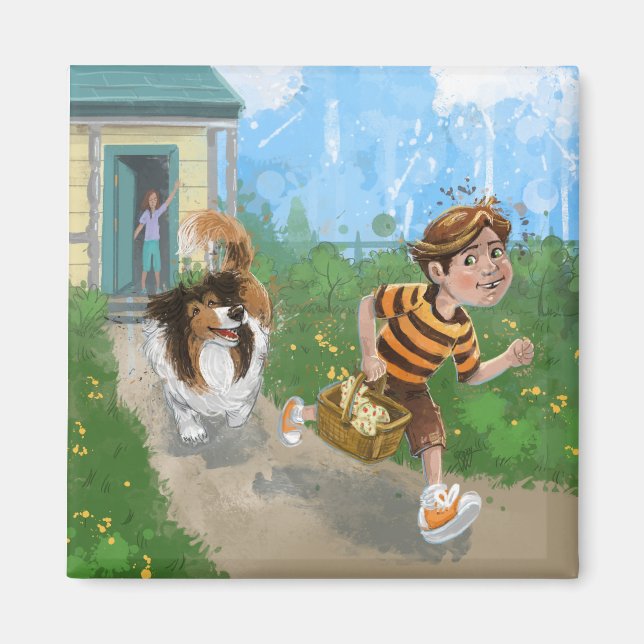 Sheldon och Davie Äventyr Magnet (Framsidan)