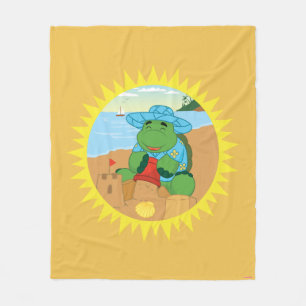 Sheldon på stranden fleecefilt