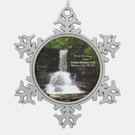 Sheldon Reynolds Falls, julprydnad Snöflinga Pewter Julgransprydnad