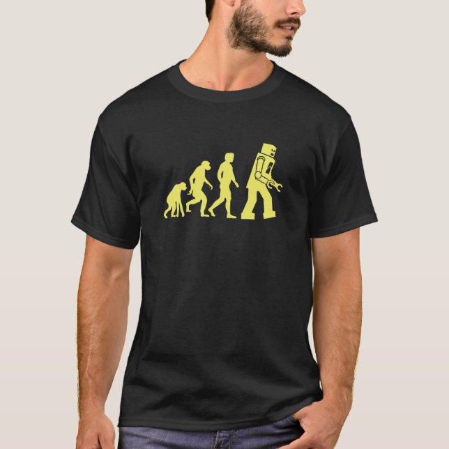 Sheldon Robot Evolution Classic T Shirt (Framsida)