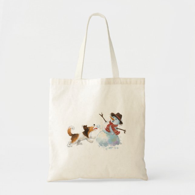 Sheldon Sheltie och Snömannen Tygkasse (Framsidan)