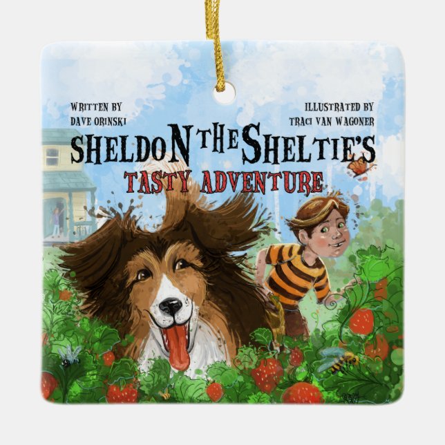 Sheldon the Sheltie Julgransprydnad Keramik (Framsida)
