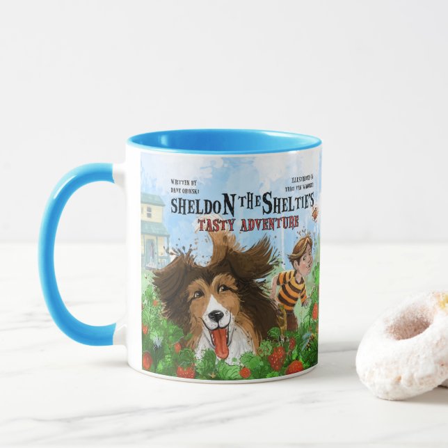 Sheldon the Sheltie Mugg (Med munk)