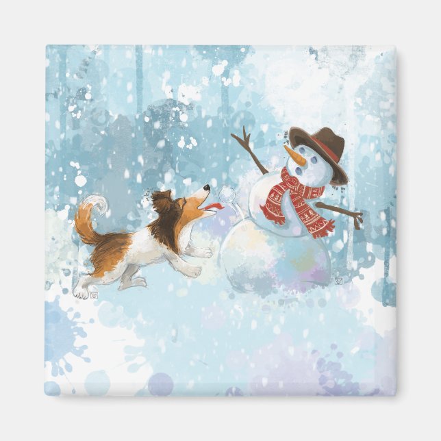 Sheldon the Sheltie och Snömannen Magnet (Framsidan)