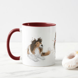 Sheldon the Sheltie Three Poses Mugg