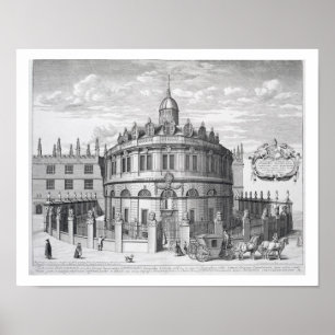Sheldonian Theatre, Oxford, från 'Oxonia Illustra Poster