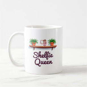 Shelfie Queen - The Plant Älskare’s Selfie Moment Kaffemugg