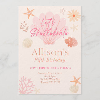Shell Birthday Invitation  Inbjudningar
