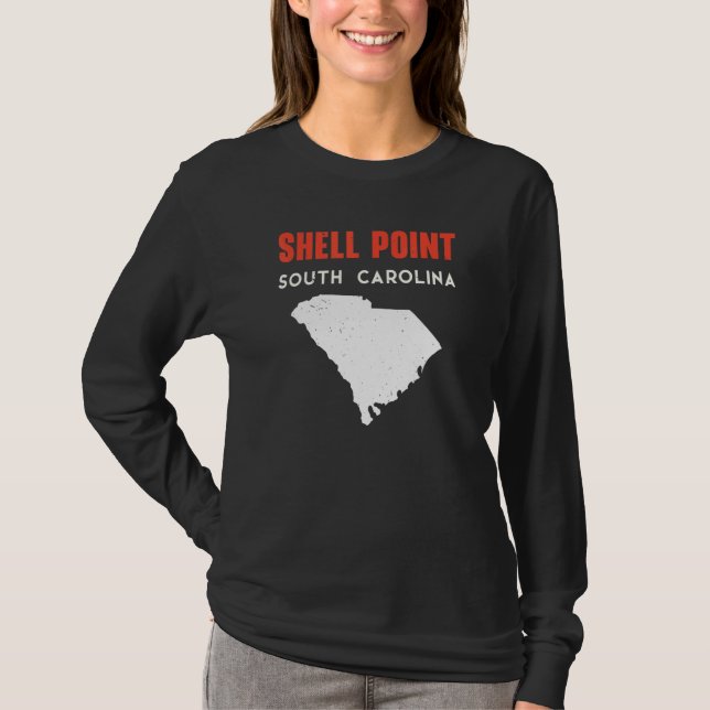 Shell Point och Arcadia South Carolina USA Stat A T Shirt (Framsida)