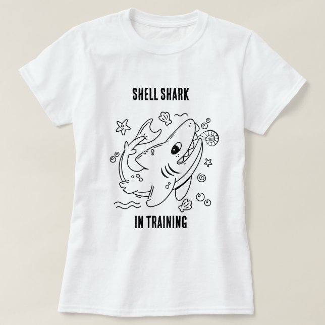 Shell Shark in Training – Women’s Shelling T-Shirt (Design framsida)