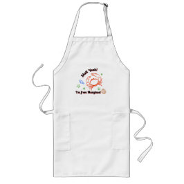 "Shell Yeah! I'm from Maryland" Crab Apron Långt Förkläde