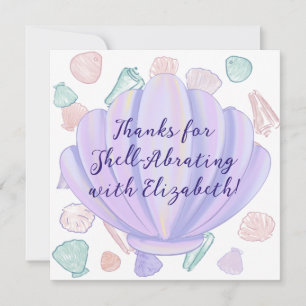 Shellabrate Seashell under Havsdagen Tack Kort