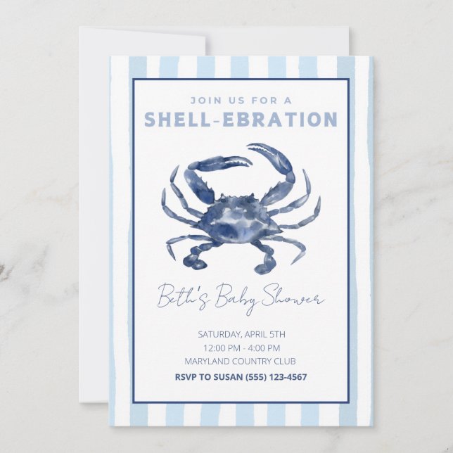 Shellabration Baby Shower Inbjudningar (Framsida)