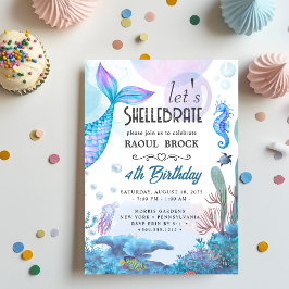 Shellebrate Birthday Inbjudningar