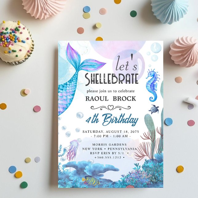 Shellebrate   Birthday  Inbjudningar (Skapare uppladdad)