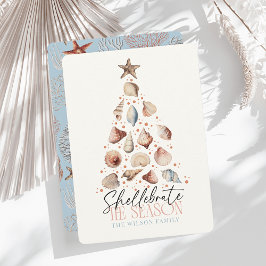 Shellebrate Season Seashell Julgran Julkort