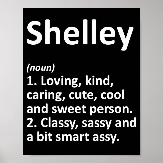 Shelley Definition D Funny Birthday  Poster (Framsidan)