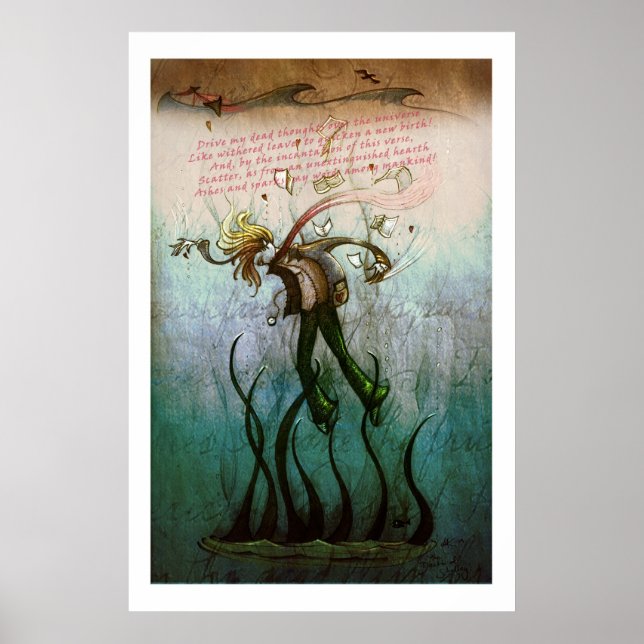 'Shelley-döden' tryckt Poster (Framsidan)