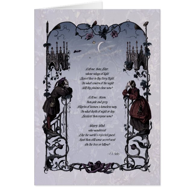 Shelley "Wanderers" Victorian Art Card Hälsningskort (Framsidan)