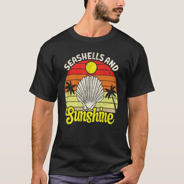 Shelling & Beachcombing Shell Hunter  Seashell Col T Shirt (Framsida)