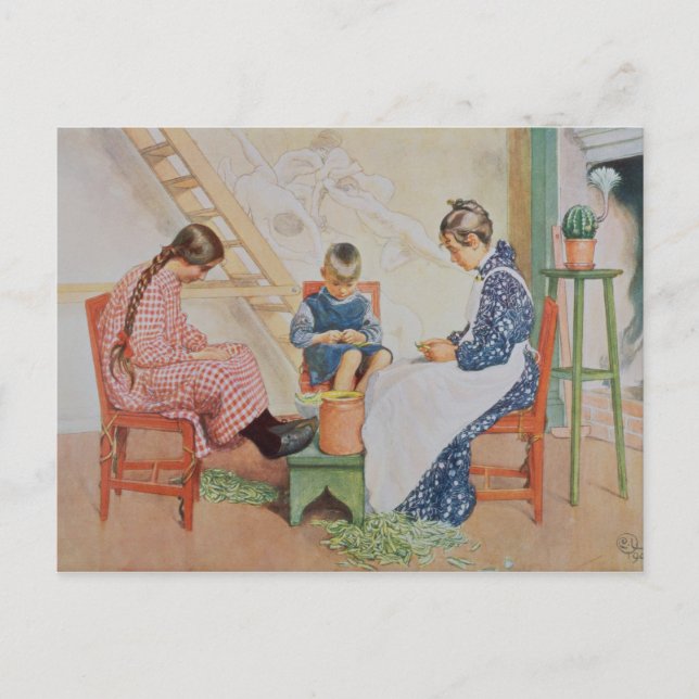 Shelling Peas, pub. in 'Lasst Licht Hinin'(`Let in Vykort (Framsida)