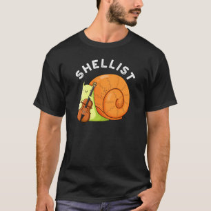 Shellist Funny Snigel Cello Pun Mörk BG T Shirt