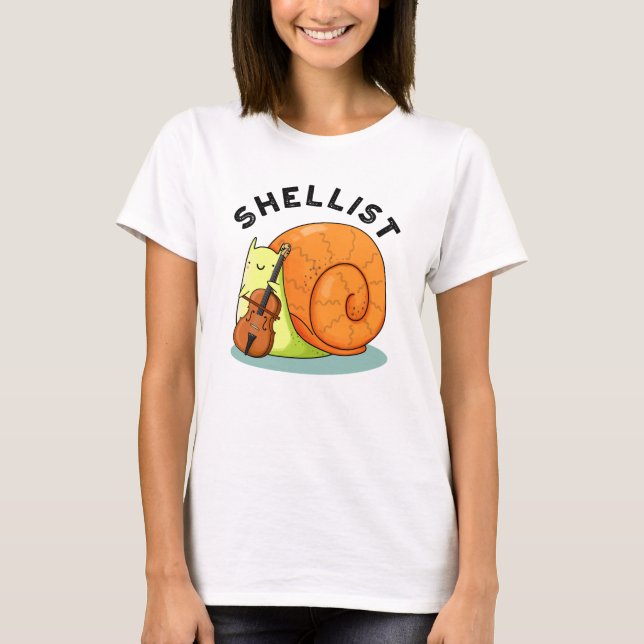 Shellist Funny Snigel Cello Pun T Shirt (Framsida)