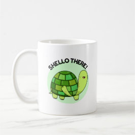 Shello Där Funny Tortoise Pun Kaffemugg