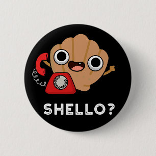 Shello Funny Sea Snäcka Pun Mörk BG Knapp