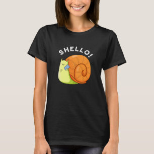Shello Funny Snigel Cellphone Pun Mörk BG T Shirt
