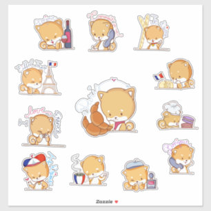 Shelly Goes to Frankrike Sticker Pack Klistermärken
