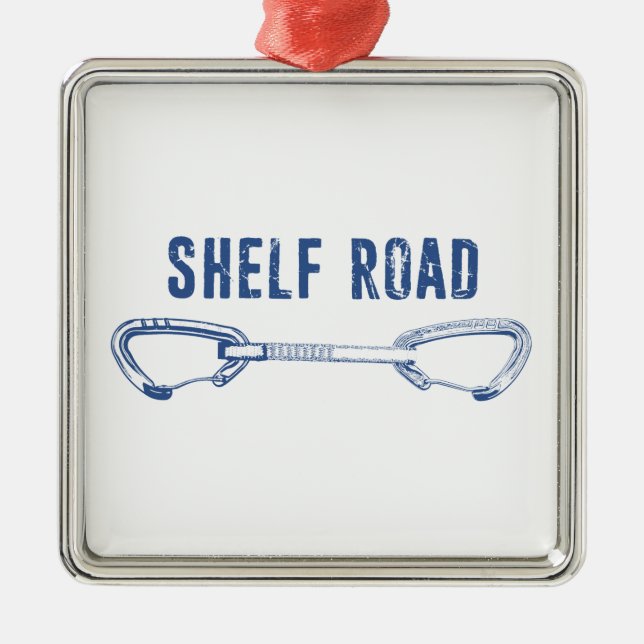 Shelof Road klättning Quickdraw Julgransprydnad Metall (Framsidan)