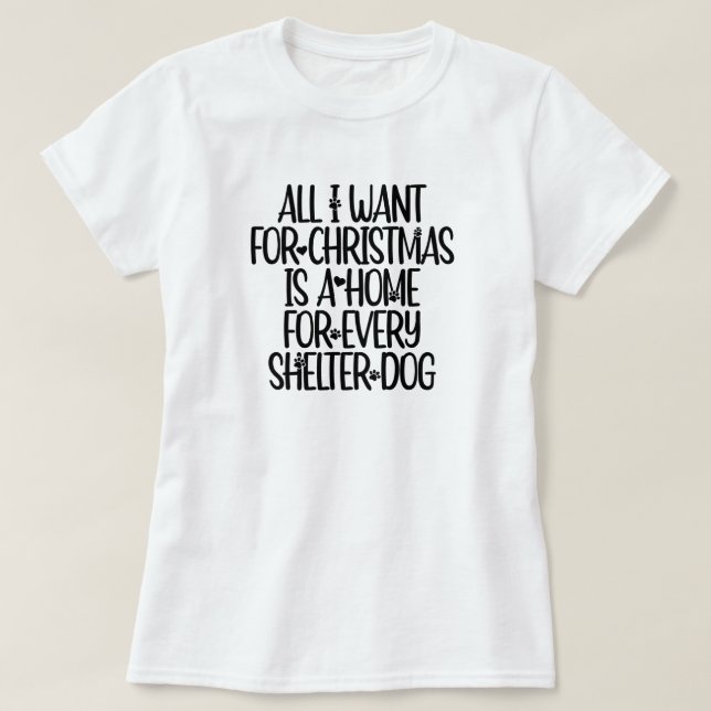 Shelter Hund jul T-Shirt (Design framsida)