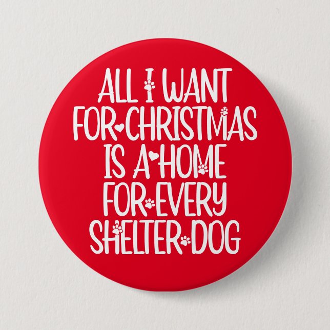 Shelter Hund-julknapp Knapp (Framsida)