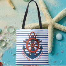 Shelter Island, NY Frakts Wheel och Anchor Stripe