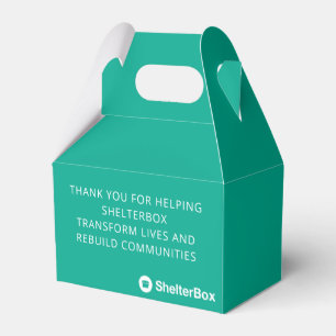 ShelterBox brännmärkte favör boxas Presentaskar