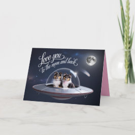 Sheltie Alla hjärtans dag-kort Kort