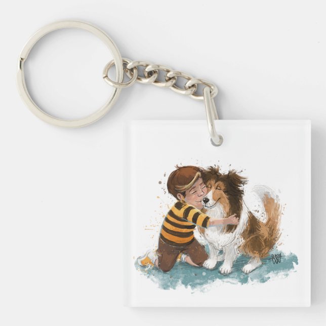 Sheltie and Boy Hund Hug (Framsidan)