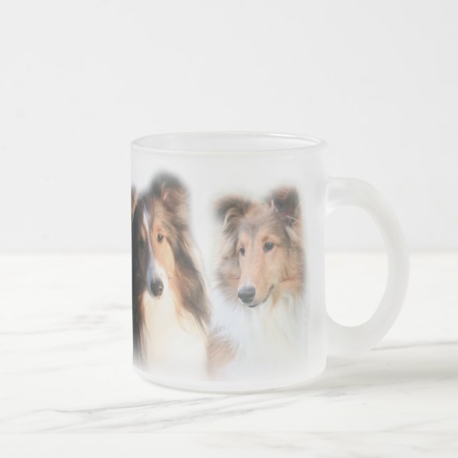 Sheltie ängelmugg frostad glasmugg (Höger)
