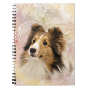 Sheltie ansikte anteckningsbok