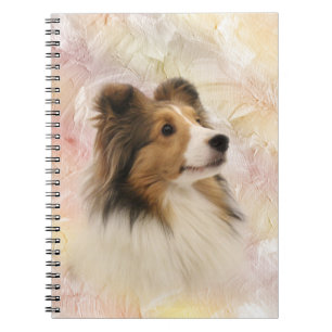 Sheltie ansikte anteckningsbok