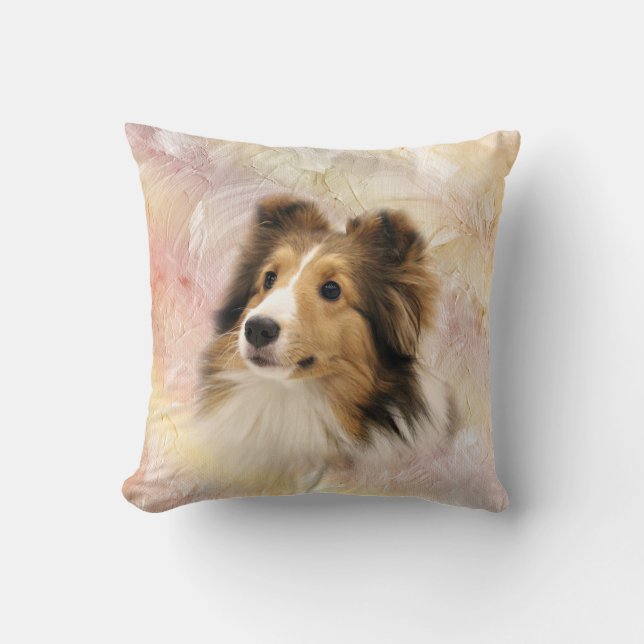 Sheltie ansikte kudde (Framsida)