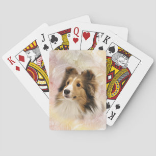 Sheltie ansikte spelkort