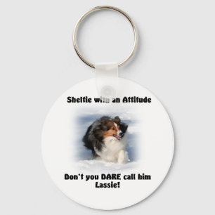 Sheltie Attitude Keychain Nyckelring